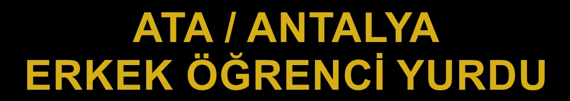 Antalya Erkek Öğrenci Apart